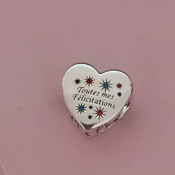 PANDORA *FRANCE EXCLUSIVE* “TOUTES MES FÉLICITATIONS CHARM (VERY RARE) - Picture 4 of 8